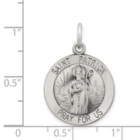 Saris and Things 925 Sterling Silver Antiqued Saint Patrick Medal