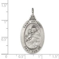 Saris and Things 925 Sterling Silver Antiqued Saint Anthony Medal