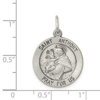 Saris and Things 925 Sterling Silver Antiqued Saint Anthony Medal
