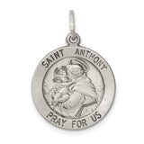 Saris and Things 925 Sterling Silver Antiqued Saint Anthony Medal