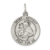 Saris and Things 925 Sterling Silver Antiqued Saint Anthony Medal