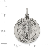 925 Sterling Silver Saint Florian Medal