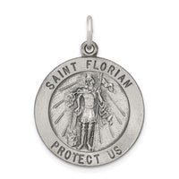 925 Sterling Silver Saint Florian Medal
