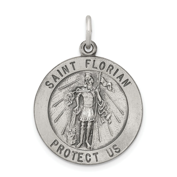 925 Sterling Silver Saint Florian Medal