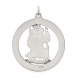 Saris and Things 925 Sterling Silver Antiqued Saint Christopher Medal