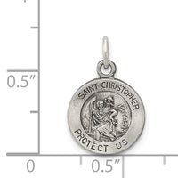 Sterling Silver Antiqued Saint Christopher Medal