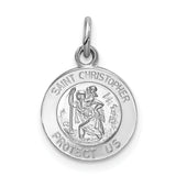 Saris and Things 925 Sterling Silver Saint Christopher Medal