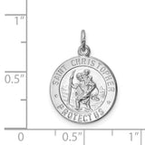Saris and Things 925 Sterling Silver Saint Christopher Medal