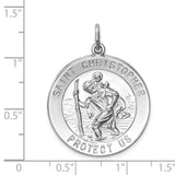 Saris and Things 925 Sterling Silver Saint Christopher Medal