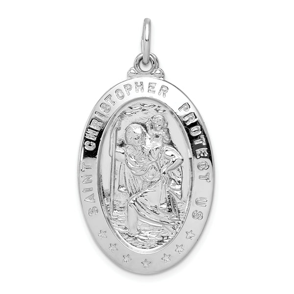 Saris and Things 925 Sterling Silver Saint Christopher Medal
