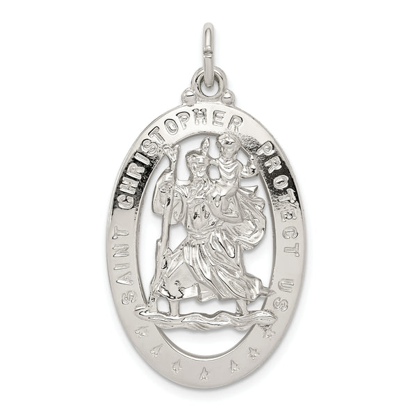 Saris and Things 925 Sterling Silver Saint Christopher Medal
