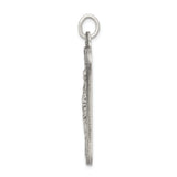 925 Sterling Silver Antiqued Saint Christopher Medal