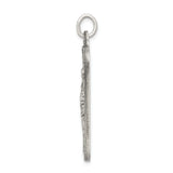 925 Sterling Silver Antiqued Saint Christopher Medal