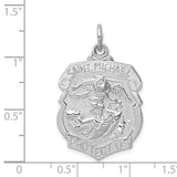 Saris and Things 925 Sterling Silver Saint Michael Badge Medal
