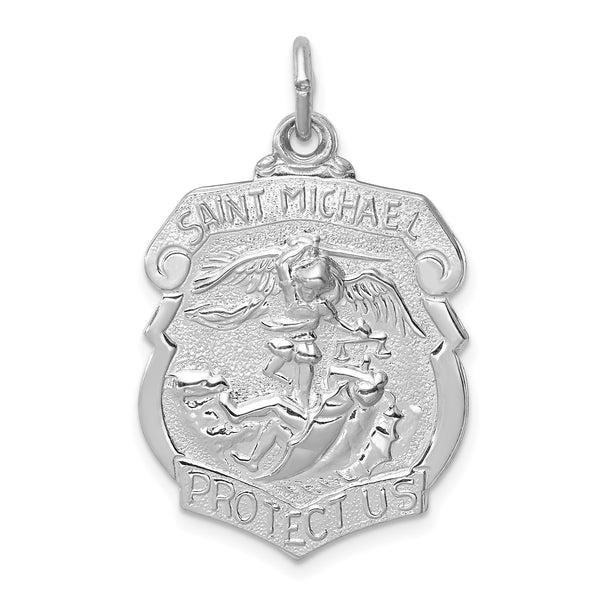 Saris and Things 925 Sterling Silver Saint Michael Badge Medal