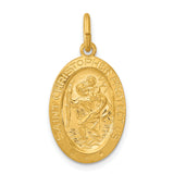 Saris and Things 925 Sterling Silver 24k Gold-plated Sterling Silver Saint Christopher Medal