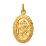 Saris and Things 925 Sterling Silver 24k Gold-plated Sterling Silver Saint Christopher Medal