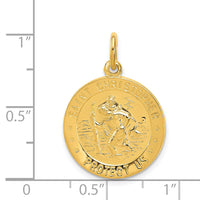925 Sterling Silver 24k Gold-plated Sterling Silver Saint Christopher Medal