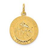 925 Sterling Silver 24k Gold-plated Sterling Silver Saint Christopher Medal