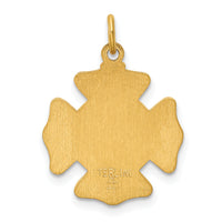 Saris and Things 925 Sterling Silver 24k Gold-plated Sterling Silver Saint Florian Fireman's Badge Medal