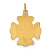 Saris and Things 925 Sterling Silver 24k Gold-plated Sterling Silver Saint Florian Fireman's Badge Medal