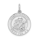 925 Sterling Silver Saint Joseph Medal