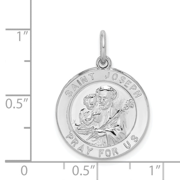 Saris and Things 925 Sterling Silver Saint Joseph Medal