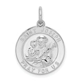 Saris and Things 925 Sterling Silver Saint Joseph Medal