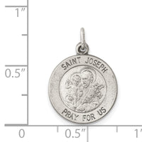 Saris and Things 925 Sterling Silver Antiqued Saint Joseph Medal