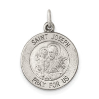 Saris and Things 925 Sterling Silver Antiqued Saint Joseph Medal