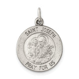 Saris and Things 925 Sterling Silver Antiqued Saint Joseph Medal