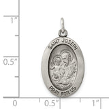 Saris and Things 925 Sterling Silver Antiqued Saint Joseph Medal