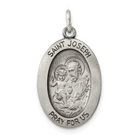 Saris and Things 925 Sterling Silver Antiqued Saint Joseph Medal