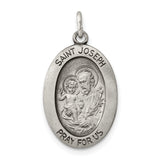 Saris and Things 925 Sterling Silver Antiqued Saint Joseph Medal