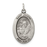 Saris and Things 925 Sterling Silver Antiqued Saint Joseph Medal