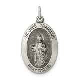 925 Sterling Silver Antiqued Saint Jude Thaddeus Medal