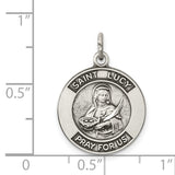 925 Sterling Silver Saint Lucy Medal