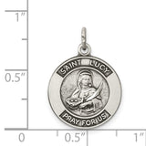 925 Sterling Silver Saint Lucy Medal