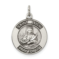 925 Sterling Silver Saint Lucy Medal