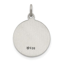 Saris and Things 925 Sterling Silver Antiqued Saint Luke Medal