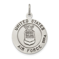 925 Sterling Silver Antiqued Saint Michael Air Force Medal