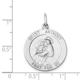 925 Sterling Silver Saint Anthony Medal