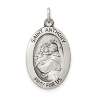 Saris and Things 925 Sterling Silver Antiqued Saint Anthony Medal