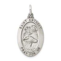 925 Sterling Silver Antiqued Saint Anthony Medal