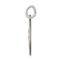 Saris and Things 925 Sterling Silver Antiqued Saint Anne Medal