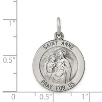 Saris and Things 925 Sterling Silver Antiqued Saint Anne Medal