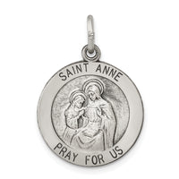 Saris and Things 925 Sterling Silver Antiqued Saint Anne Medal