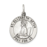 Saris and Things 925 Sterling Silver Antiqued Saint Elizabeth Seton Medal