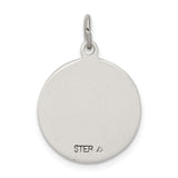 925 Sterling Silver Antiqued Saint Anne Medal