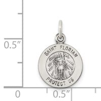 Saris and Things 925 Sterling Silver Antiqued Saint Florian Medal